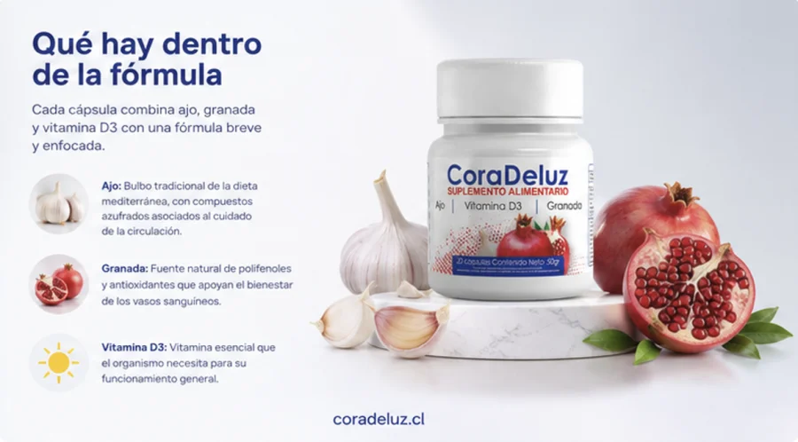 Coradeluz — composición de las cápsulas