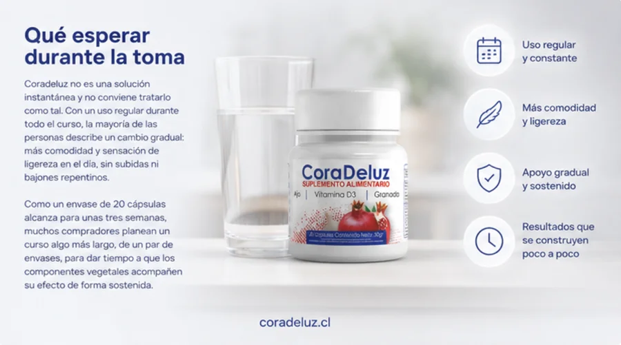Coradeluz — qué esperar durante la toma